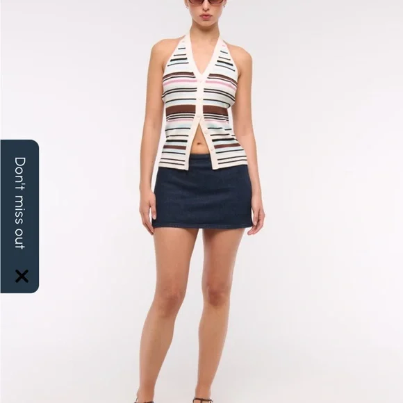 NWT Abercrombie Ribbed Halter Sweater Vest - Picture 3 of 4